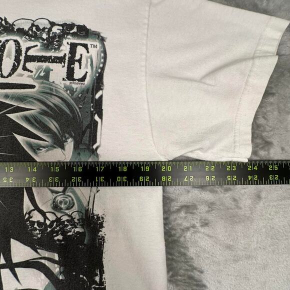 Rare Vintage Death Note L Big Face Print White Shonen Jump Promo Anime T-shirt M - Picture 6 of 7